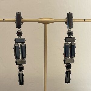 Henri Bendel - Black and Gunmetal Chandelier Earrings